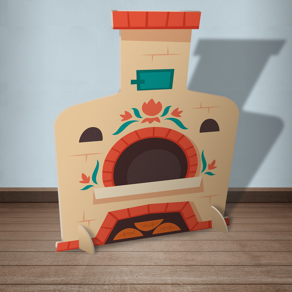 Напольная двусторонняя декорация Печка 164000646