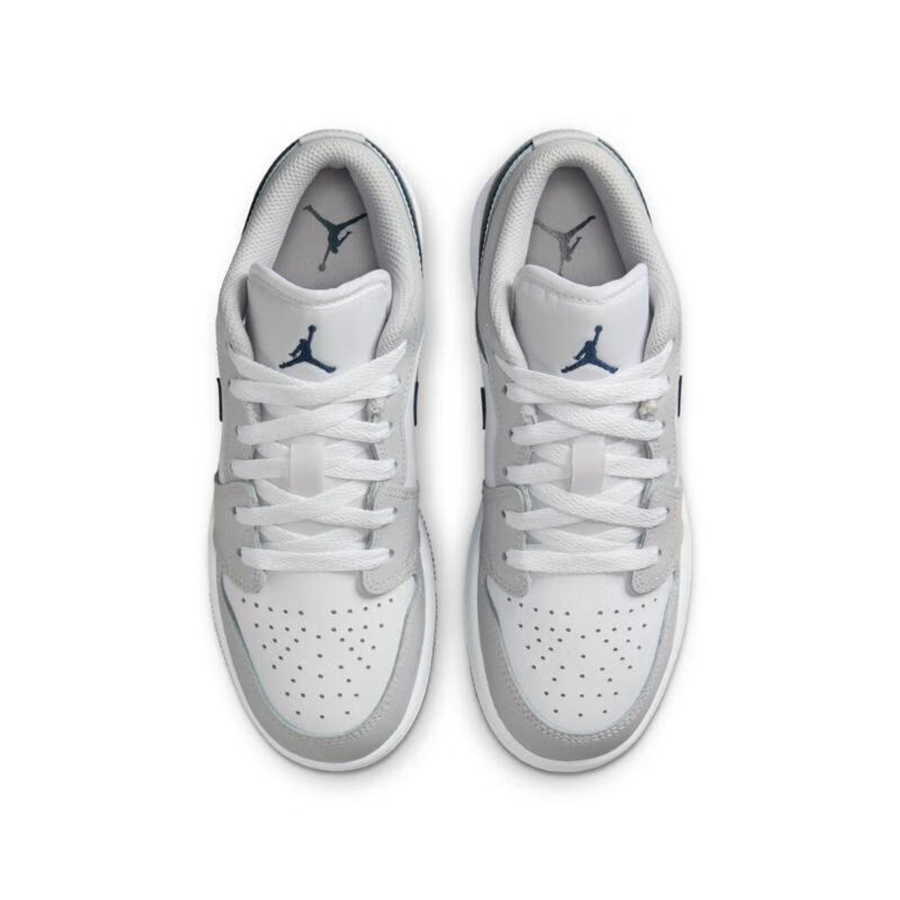 Jordan Air Jordan 1 Low top Basketball Shoes White/Gray Unisex