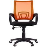 Кресло оператора OfficeSpace SP-M96, ткань, спинка сетка оранж/сиденье TW черная, механизм качания