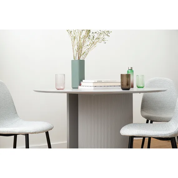 Стол Ellie, Ø120 см, серый меламин