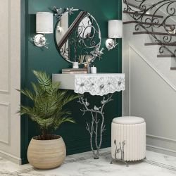 Банкетка Терра Грасс Айвори Античное Серебро