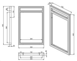 Открытая полка горизонтальная высокая ОПМВГ 600