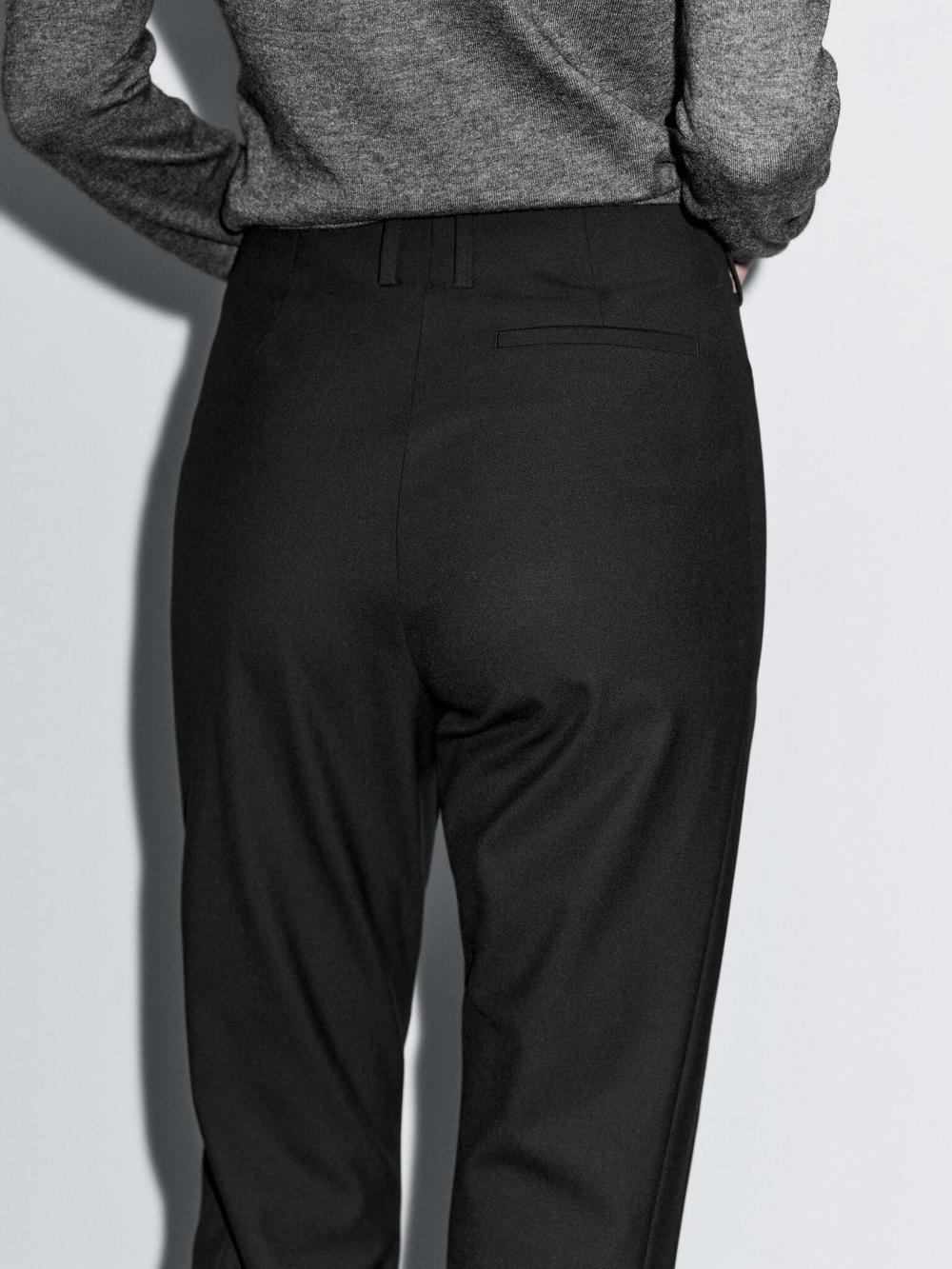 Massimo Dutti Расклешенные брюки, черный