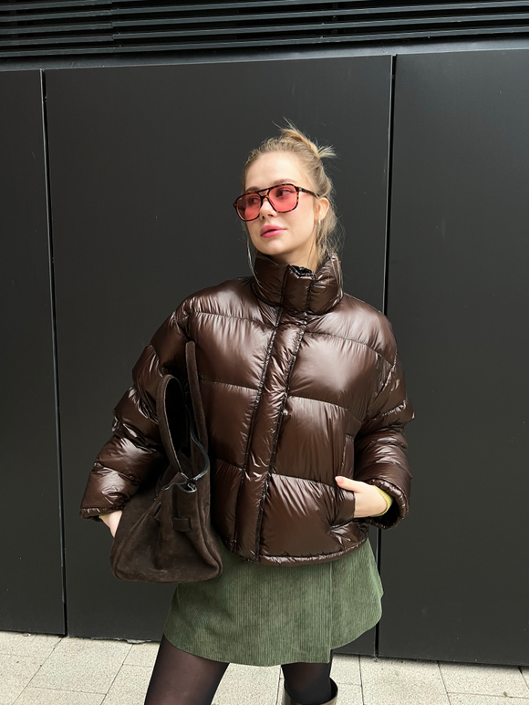 Пуховик Лак горький шоколад