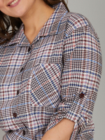 Рубашка Р-001/коричнево-розоваяклетка