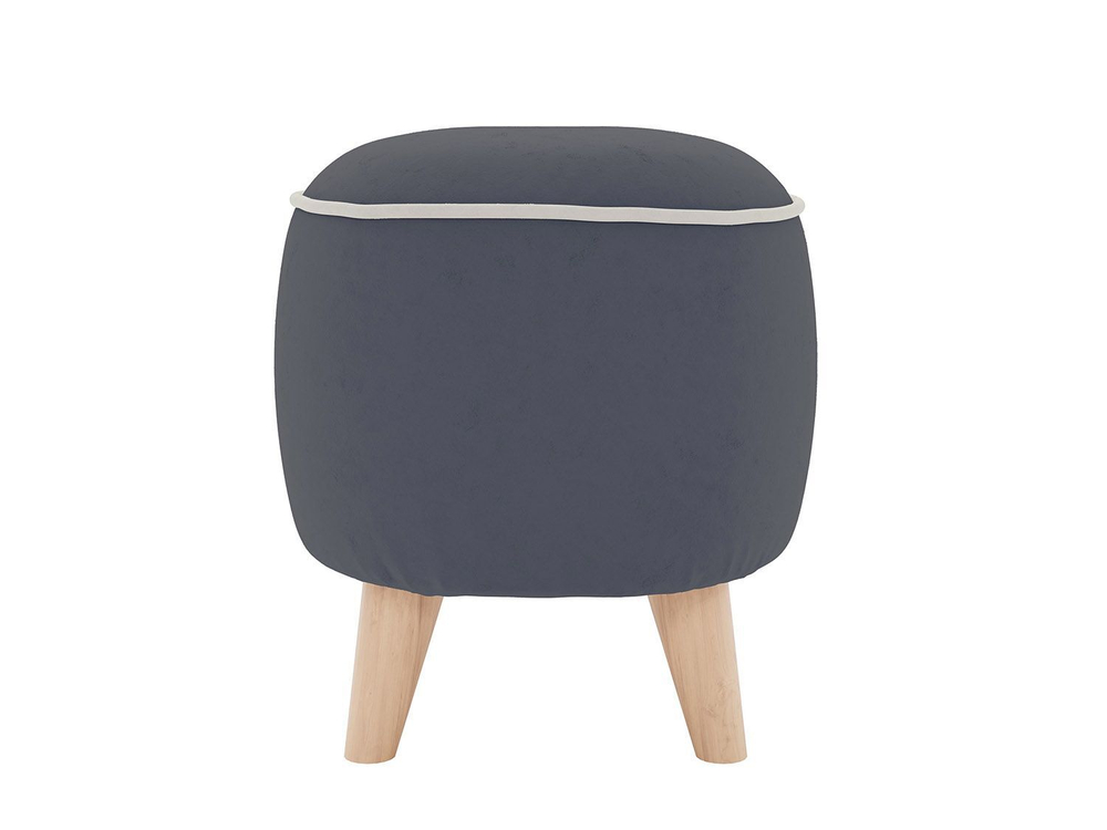 Пуф Лона / велюр киото уголь/велюр киото сильвер