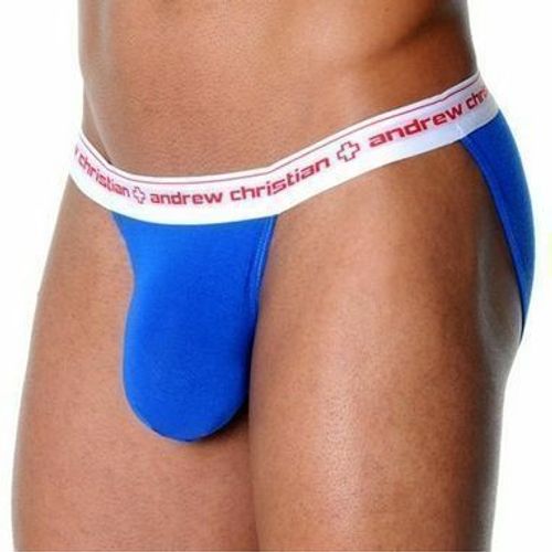 Мужские трусы брифы голубые Andrew Christian Extreme Brief Blue