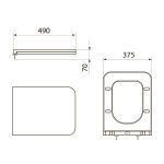 Крышка-сиденье Point Меркурий PN46831GM, дюропласт, микролифт для унитаза, графит