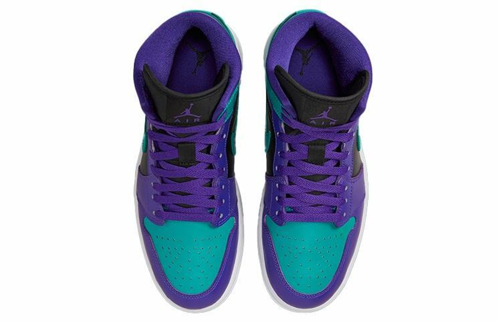 Кроссовки Jordan Air Jordan 1 Mid Black Grape (Женская размерная сетка)