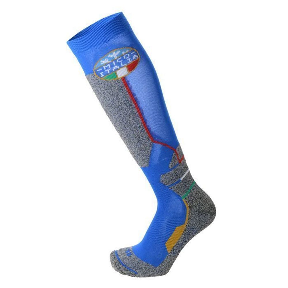 MICO носки горнолыжные юниорские 2613 Kids official ITA Ski sock 002blu