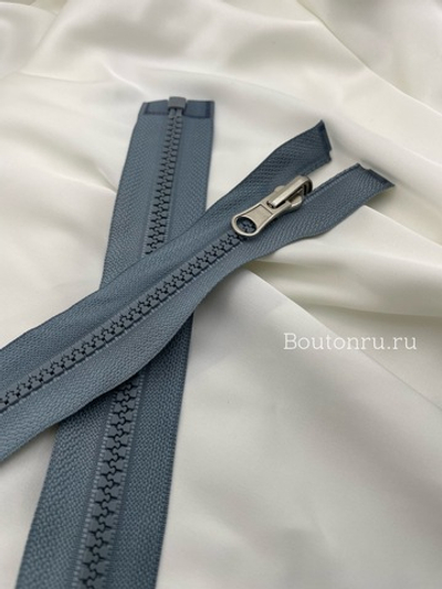 Молния тракторная серый с перекидным бегунком