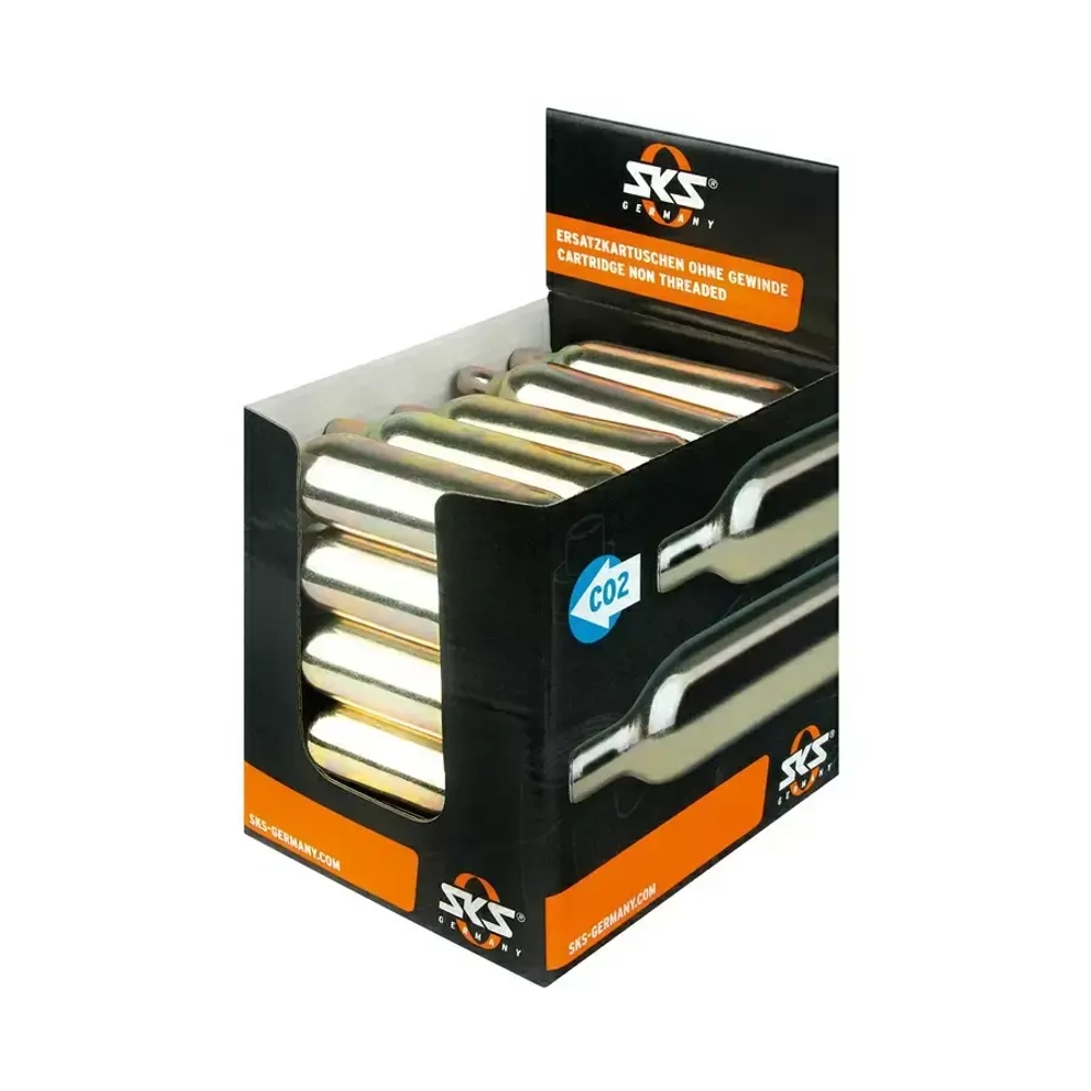 Баллончик CO2 16G CARTRIDGE DISPLAY BOX WITH 25 PCS FOR AIRCHAMP, NON-THREADED золото