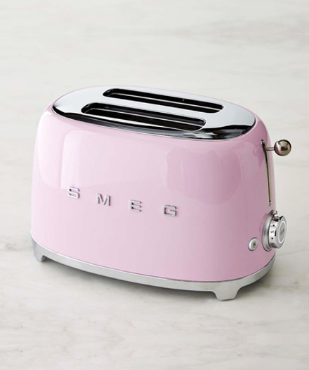 Smeg Тостер на 2 тоста, розовый