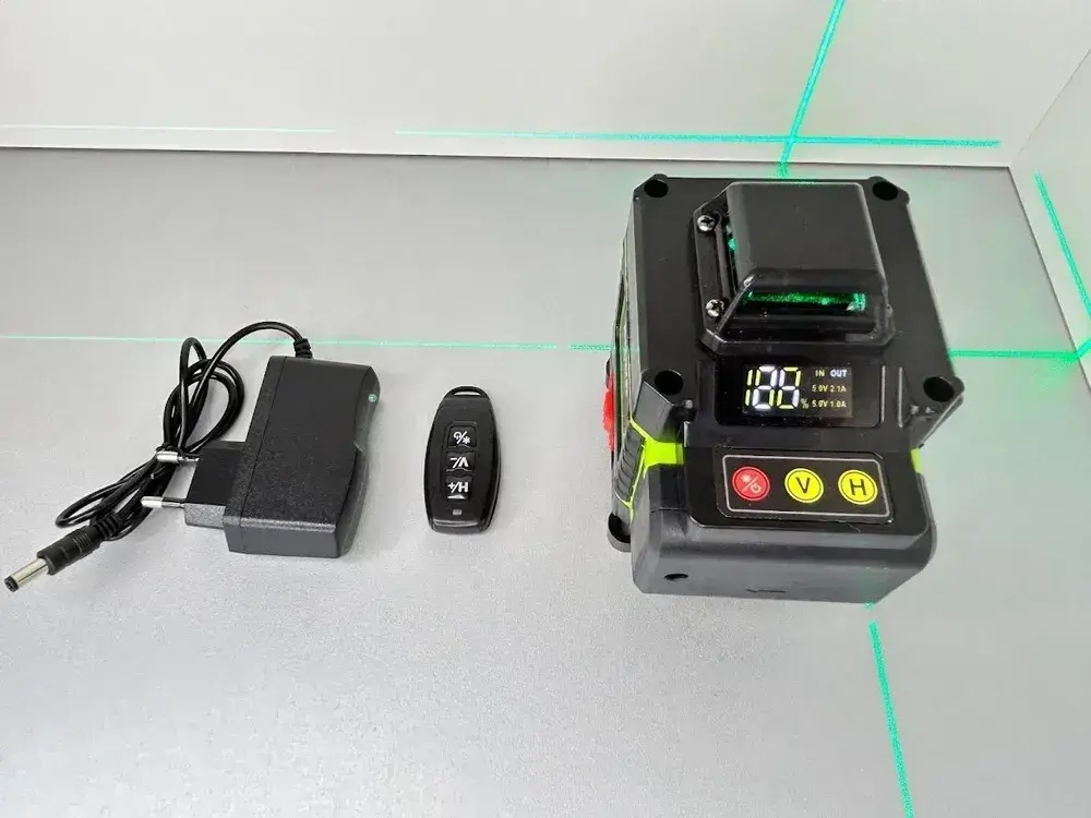 Лазерный уровень/нивелир HilDA 4D 16 Линий, single Хилда, Зеленый луч