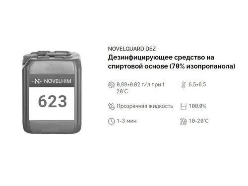 623 NG Dez Дезинфицирующее средство, кожный антисептик (изопропанол 70%), 500 мл. с триггером