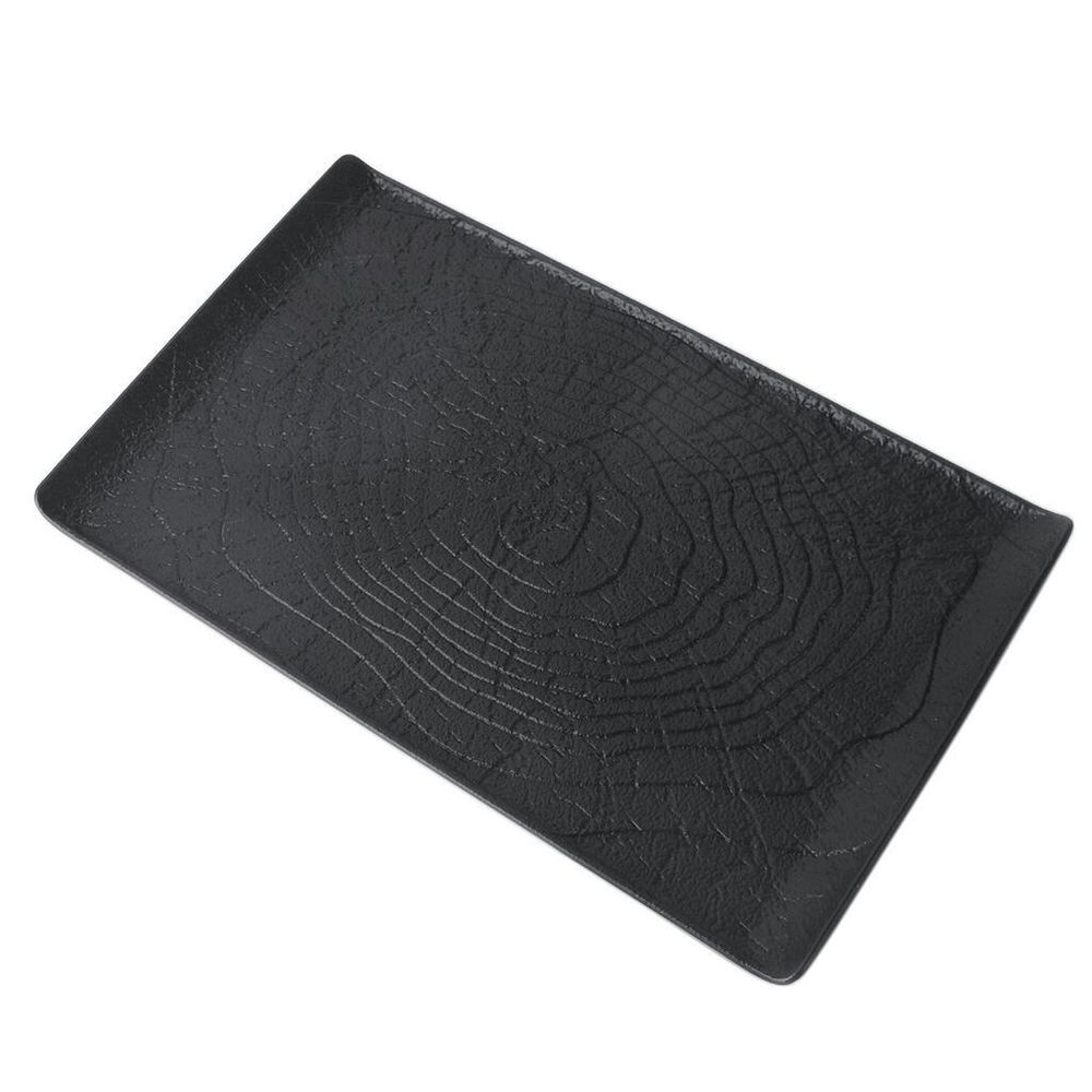 Блюдо прямоугольное 33,5*20,5 см с бортами Side Up2 Black Raw Wood P.L. Proff Cuisine [2]