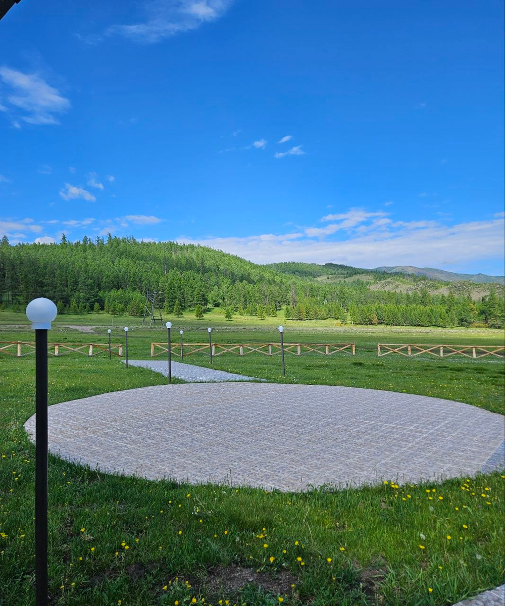 Территория ресторана юрты