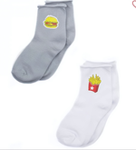 Носки для девочек LB901 20р. бел-сер. с наклейками, 1 шт.