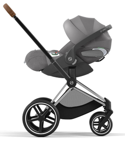 Коляска 3 в 1 Cybex Priam IV Chrome Brown complete и автокресло Cloud T i-Size Mirage Grey Plus Mirage Grey