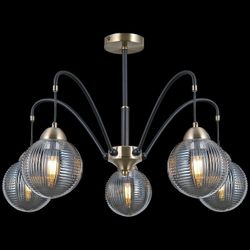 Люстра на штанге ILLUMICO  IL0433-5PSQ-79 BK AB