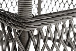 "Эспрессо" плетеный круглый стол, диаметр 118 см, цвет графит