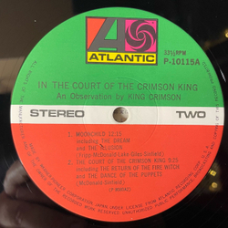 Винтажная виниловая пластинка LP King Crimson, In The Court Of The Crimson King (An Observation By King Crimson) (Япония 1976) (Без Оби)