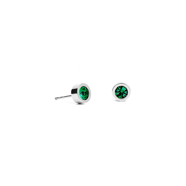 Серьги пусеты Fiore Luna Green 5х2,5 мм SWE125 GR S