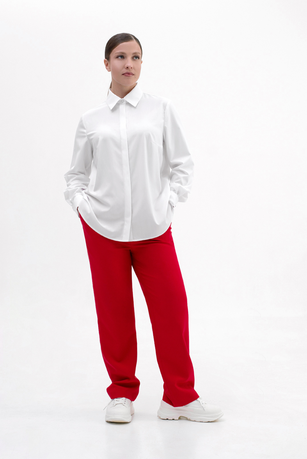 Брюки женские 4560А, красный #513Кр024560А