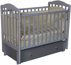 Кроватка детская Антел Алита 4/6 (серый) маятник универсальный, ящик