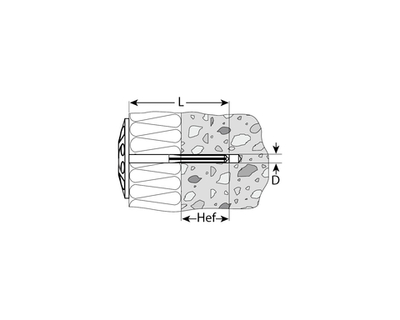 ЗУБР 10 х 140 мм, металлический стержень, 100 шт, дюбель для изоляционных материалов (4-301525-10-140)