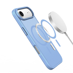 Матовый противоударный чехол светло-синего цвета с MagSafe для iPhone Air, серия Yind Series от Dux Ducis