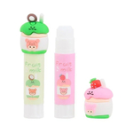 Клей-карандаш Basir белый, серия "Фруктовый коктейль", 9 грамм, 24 шт