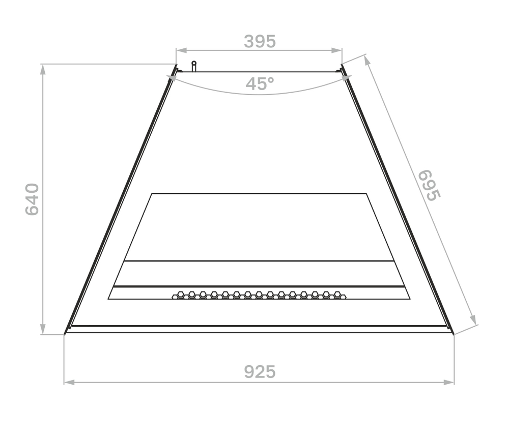 Кондитерская витрина Carboma KC70 VM 0,6-2 STANDARD открытая ПРЯМАЯ БОКОВИНА (версия 2.0) (Cube 2)