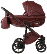 Детская коляска Adamex Chantal Pro Natura 2 в 1 CN-18-RUBY (БОРДОВАЯ КОЖА)