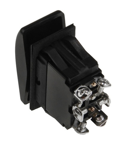 Переключатель 3-х позиц. (ON)-OFF-(ON) 12B/16A без фиксации