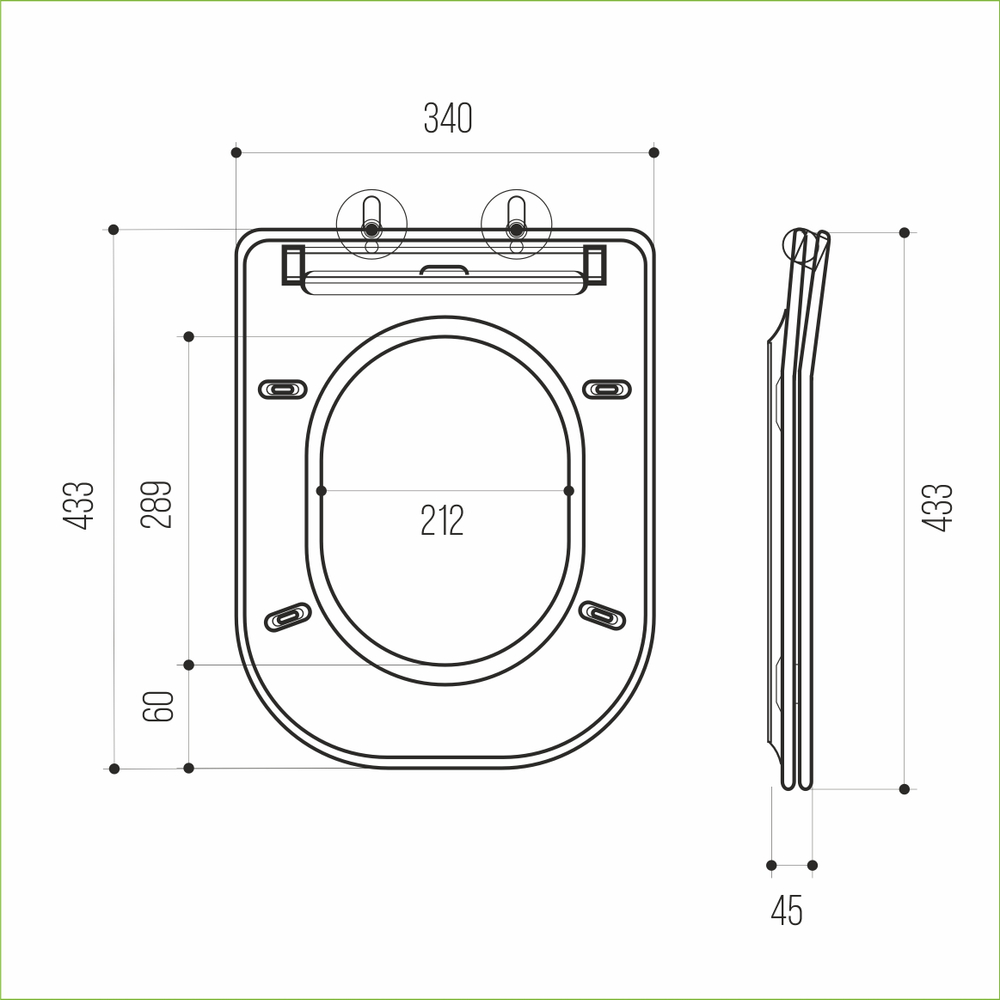 Сиденье для унитаза  WAVE CITY дюропласт, микролифт БЕЛЫЙ глянец