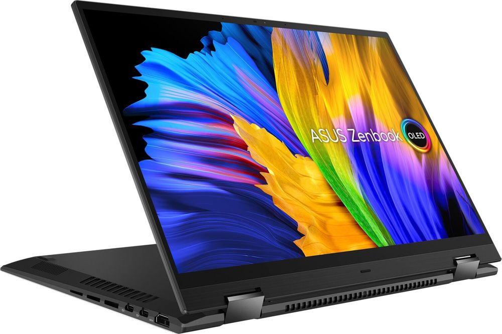 Ноутбук ASUS ZenBook14 Flip OLED UN5401QA-KN219, 14&amp;quot; (2880x1800) OLED 90Гц сенсорный/AMD Ryzen 7 5800H/16ГБ LPDDR4X/1ТБ SSD/Radeon Graphics/Без ОС, черный [90NB0V31-M00AL0]