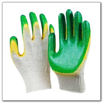Перчатки х/б с двойным латексным покрытием
