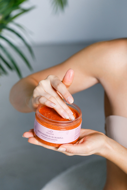 Сахарный скраб для тела "Шиповник и облепиха"