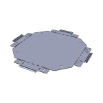 Ответвитель крестообразный 50x200 мм (плоский) EKF