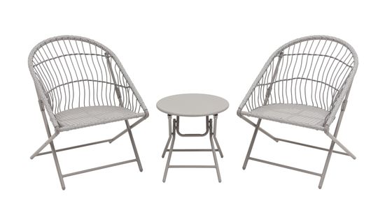 Комплект складной мебели для сада Soley светло-серый