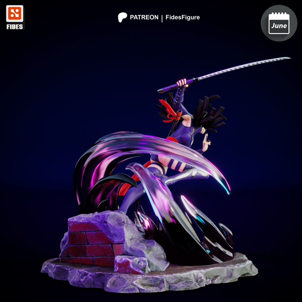 Фигурка Псайлок psylocke Elizabeth Braddock Marvel Rivals