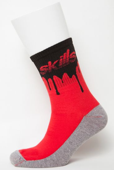 Носки SKILLS Нефть (Бело-Красный)