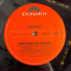 Винтажная виниловая пластинка LP Spotnicks Something Like Country (Germany 1972)
