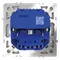 Розетка встраиваемая VOLTUM S70 с заземлением и защитными шторками, 16А, с USB, A+С, (сталь)