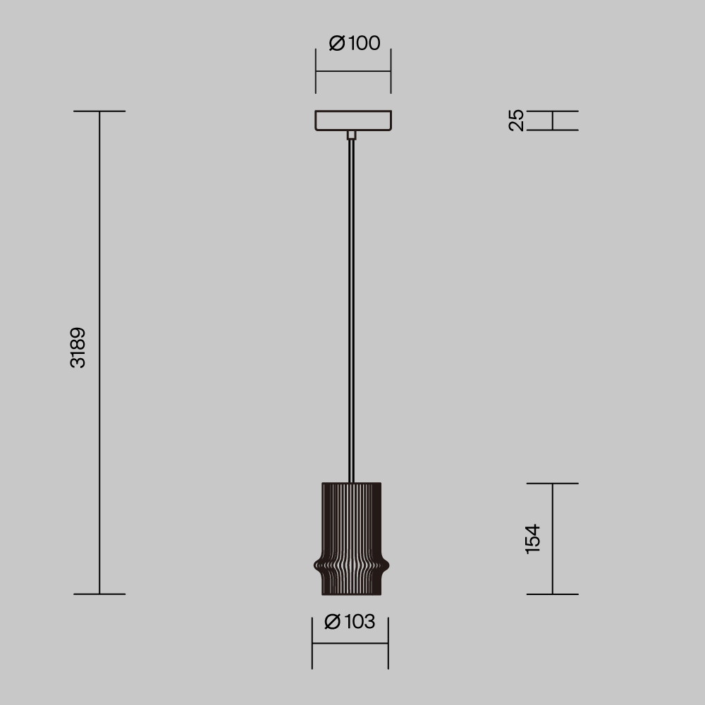 Подвесной светодиодный светильник Maytoni Pilastro MOD430PL-L5W3K