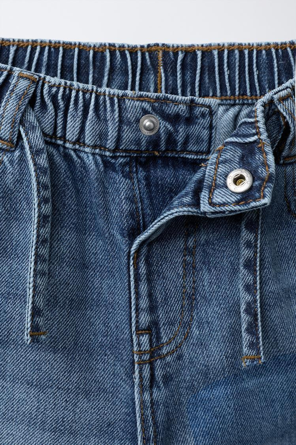 ZARA ДЖИНСЫ WIDE LEG НА ШНУРКЕ, СИНИЙ