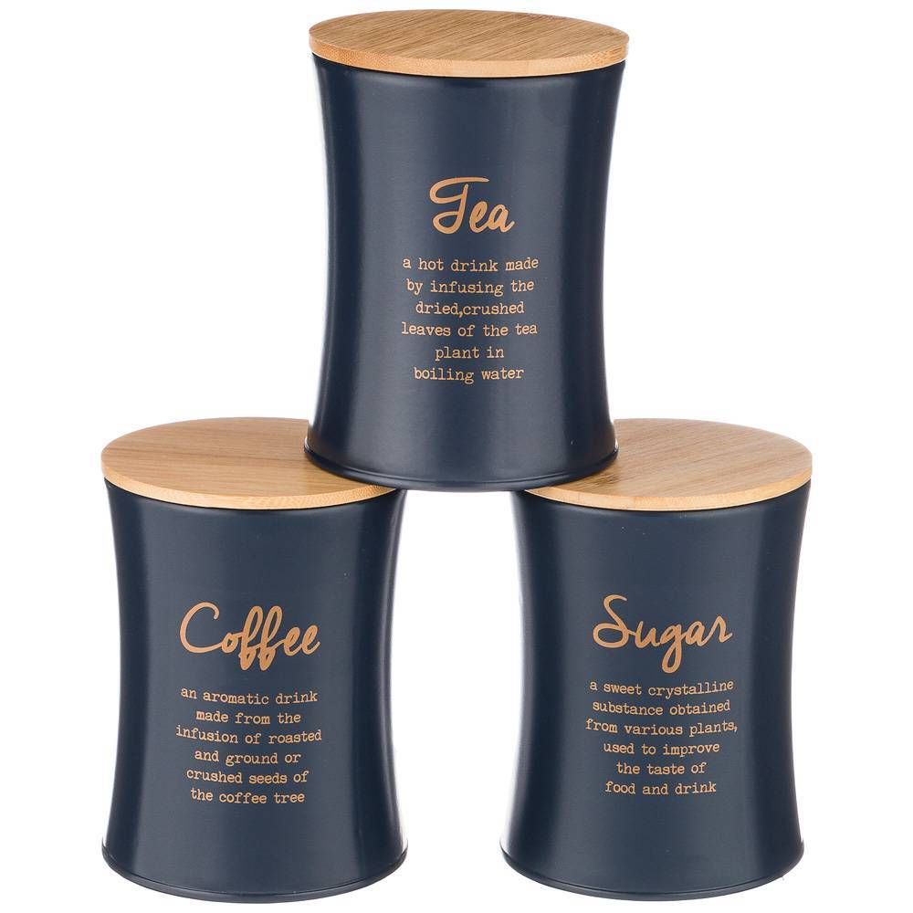 НАБОР AGNESS "NAVY STYLE" 2 в 1 ХЛЕБНИЦА 10 Л 34*18*20 СМ, БАНКА ДЛЯ СЫПУЧИХ 1,1 Л 11*14 СМ 3 ШТ