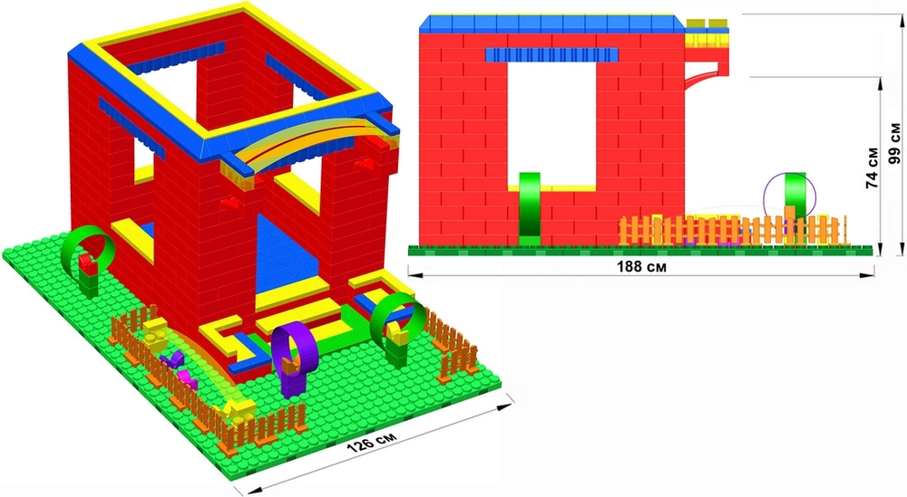 Конструктор Leco Домики GigaBloks 7,5"