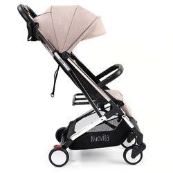 Детская прогулочная коляска Nuovita Anima Caff_, Argento / Кофейный, Серебряный